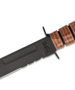 ka bar 5018 full size usmc fighting knife 7 inch fixed combo blade gfn sheath